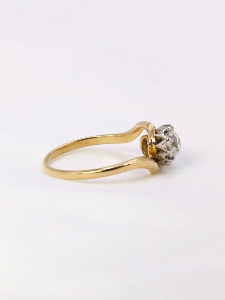 You And Me Ring Yellow Gold Diamonds 1 Ct-photo-2