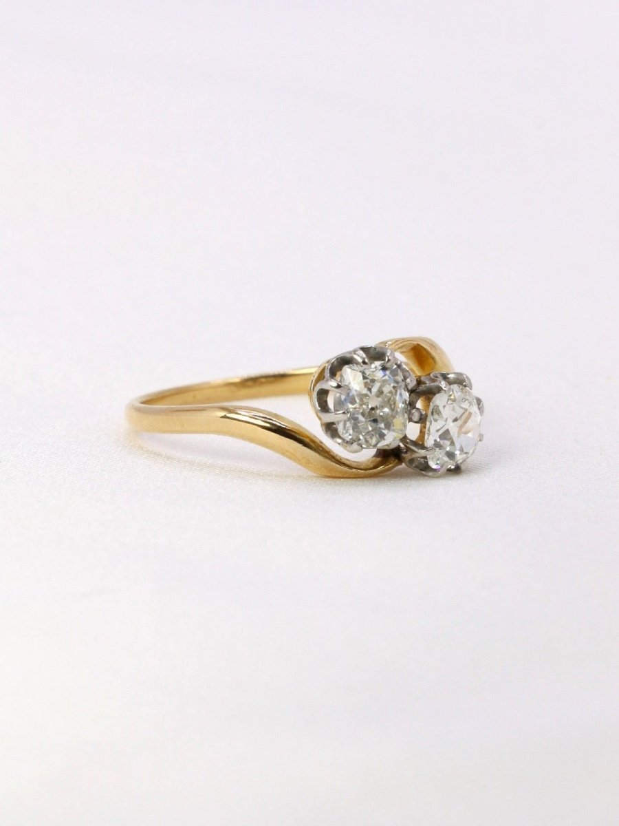 You And Me Ring Yellow Gold Diamonds 1 Ct-photo-3