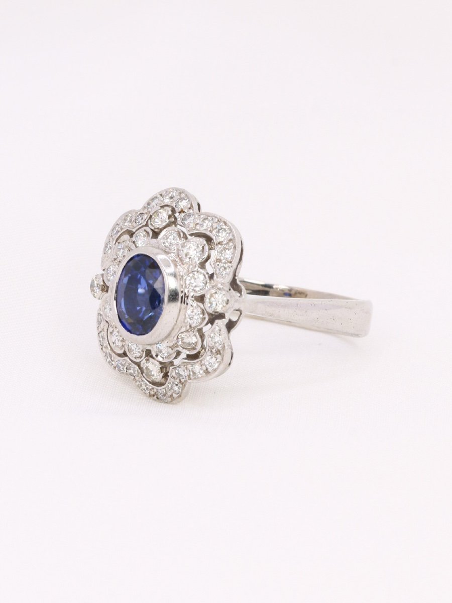 Art Deco Sapphire Diamond Ring-photo-4