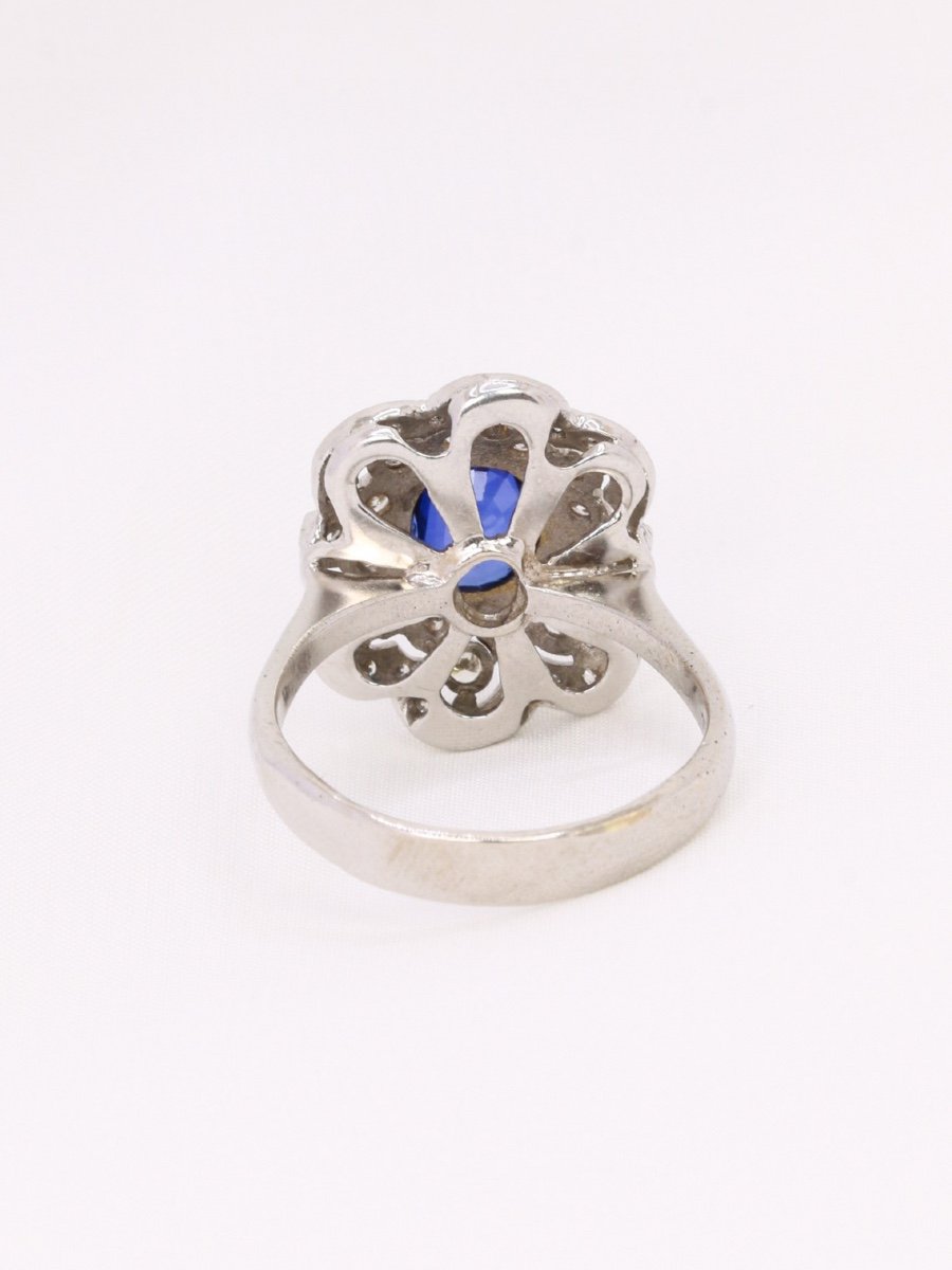 Art Deco Sapphire Diamond Ring-photo-2