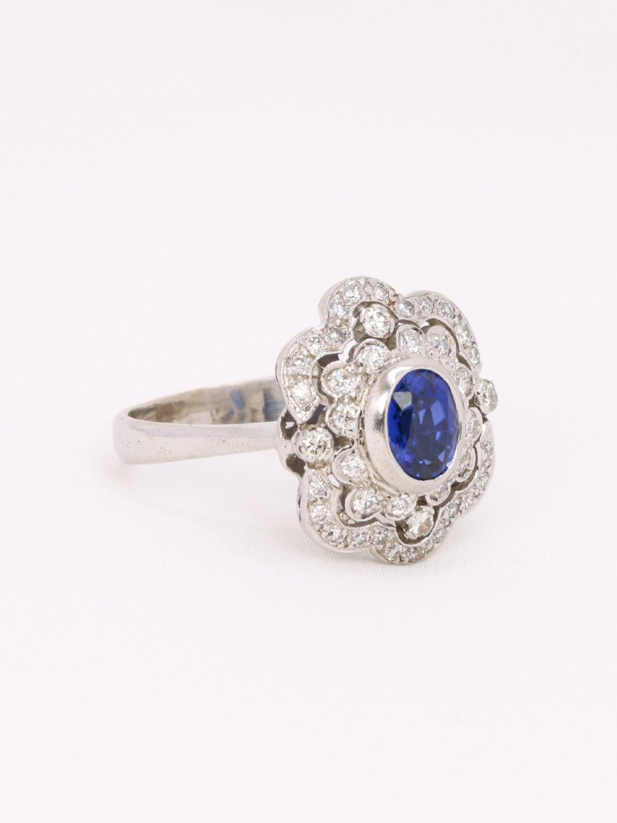 Art Deco Sapphire Diamond Ring-photo-4