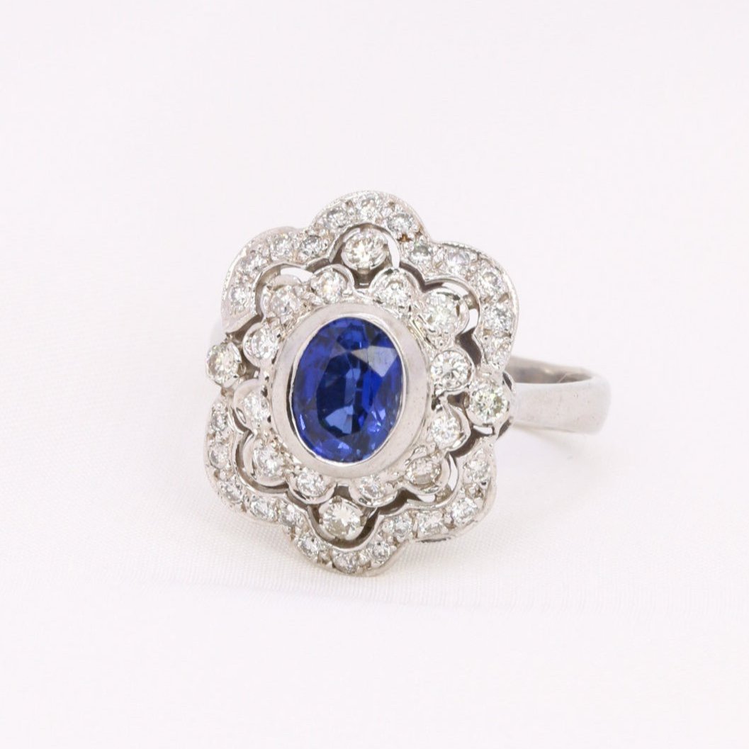 Art Deco Sapphire Diamond Ring