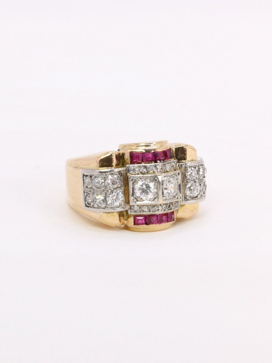 Calibrated Ruby Diamond Tank Ring-photo-3