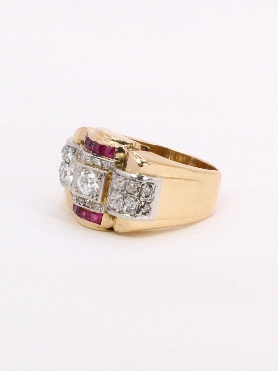 Calibrated Ruby Diamond Tank Ring-photo-3