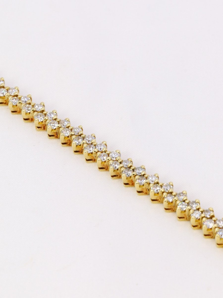 Bracelet Rivière De Diamants Or Jaune 4,8 Carats-photo-1