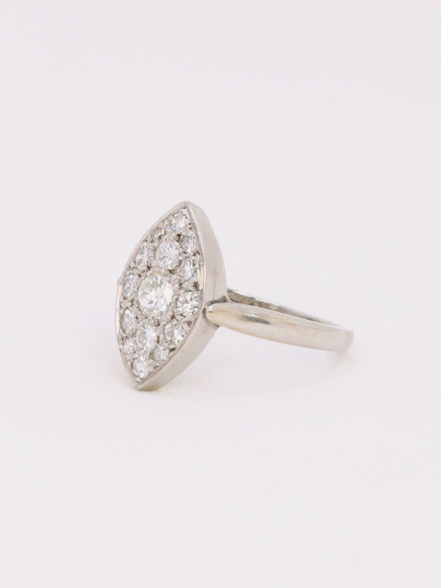 Marquise Ring White Gold Diamonds 1 Ct-photo-4