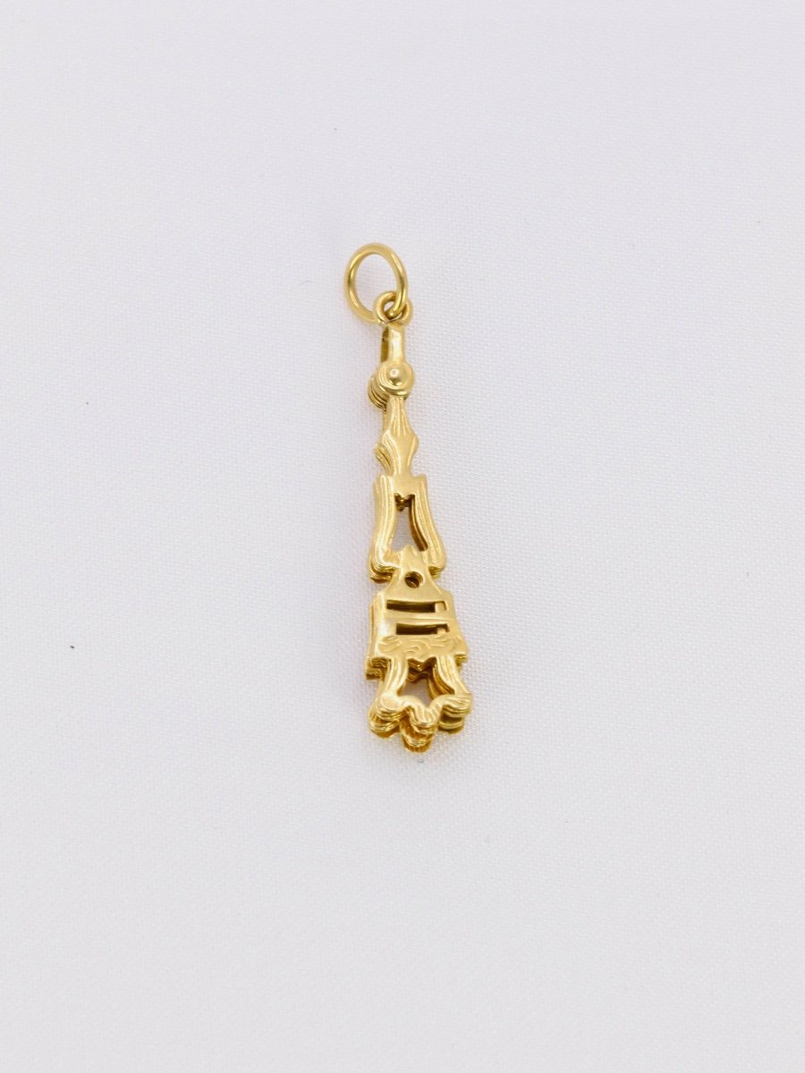 Yellow Gold Fan Pendant-photo-3