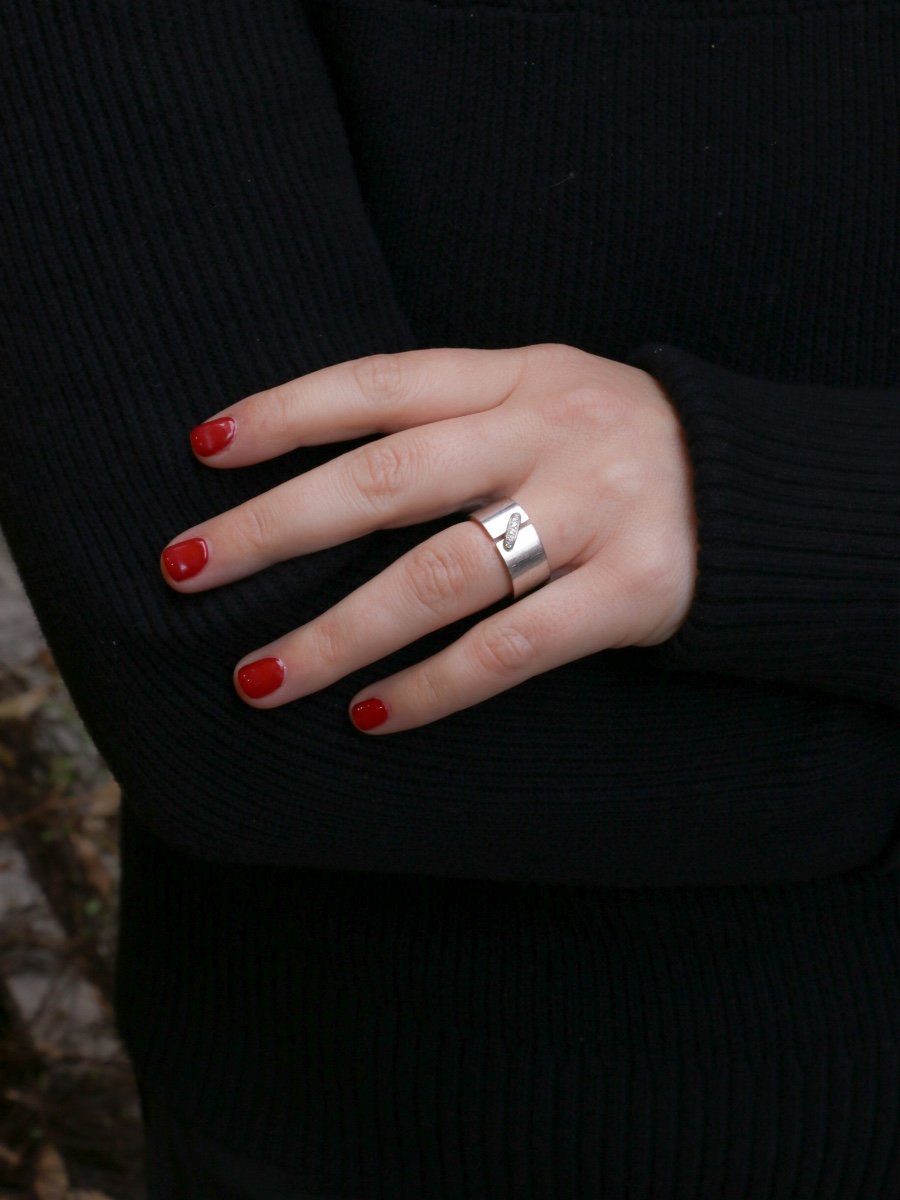 Bague Lien Chaumet Or Blanc Diamants-photo-4