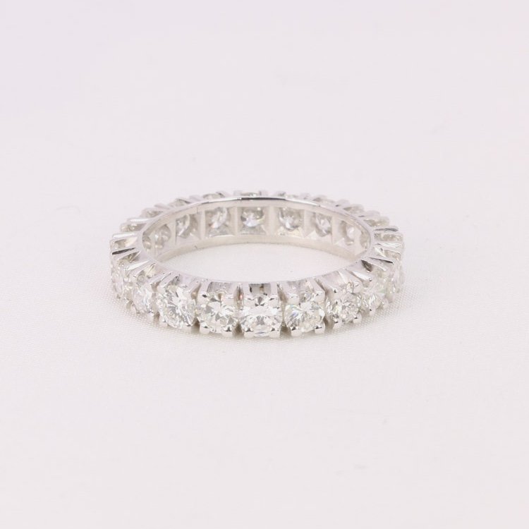 Alliance Or Blanc Diamants Ronds 3 Ct