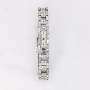 Diamonds & Platinium Art Deco Watch 