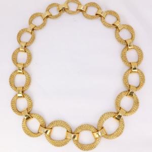 Georges Lenfant Yellow Gold Sequin Necklace