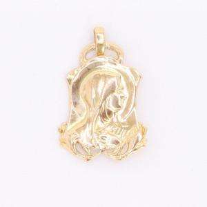 Art Nouveau Gold Virgin Mary Pendant