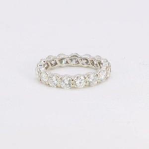 White Gold Wedding Band With Round Diamonds 2.7 Ct