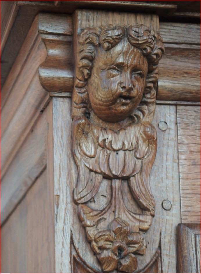 Vxii Th Century Cabinet With Heads Of Cherubs.-photo-4