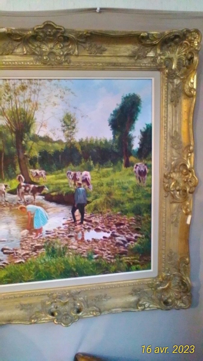 Oil Painting On Canvas Country Scene-photo-2