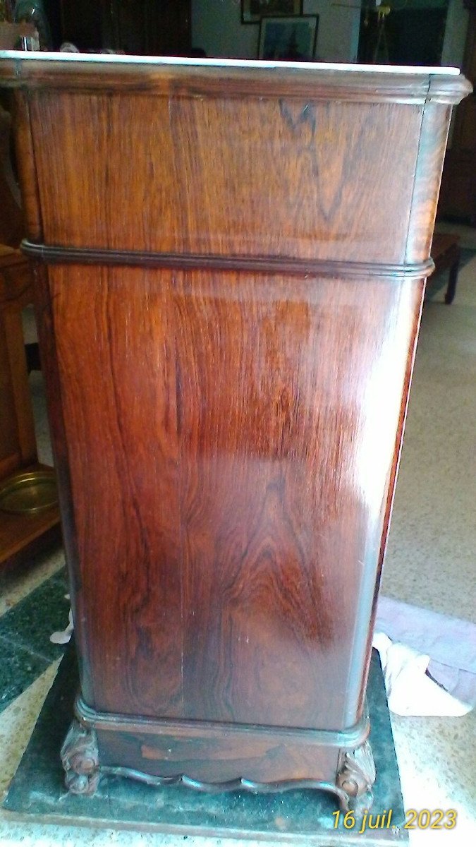 Rosewood Nightstand With Drawers-photo-5