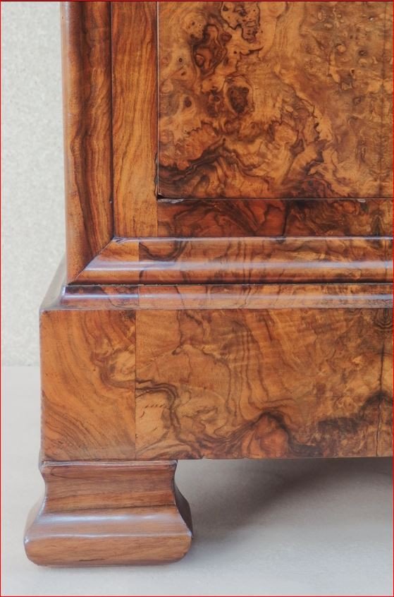 Commode Louis Philippe En Ronce De Noyer 19ème Siècle .-photo-4