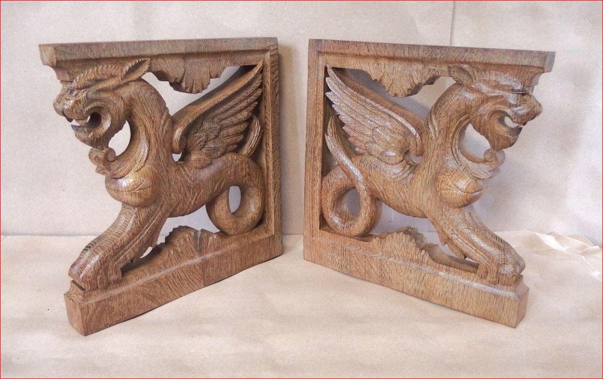 Oak Dragon Sculpture.