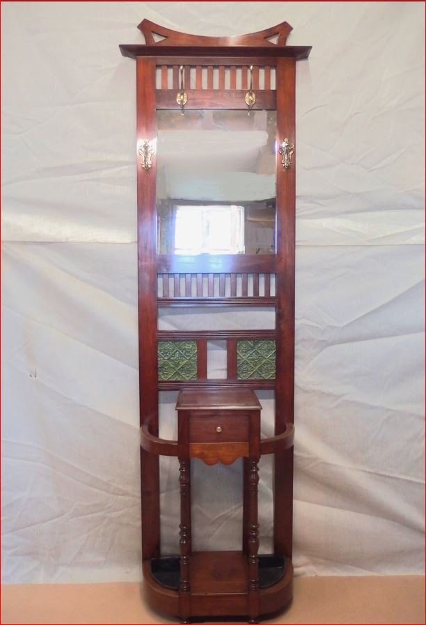 Mahogany Coat Rack Early 20th Century. 