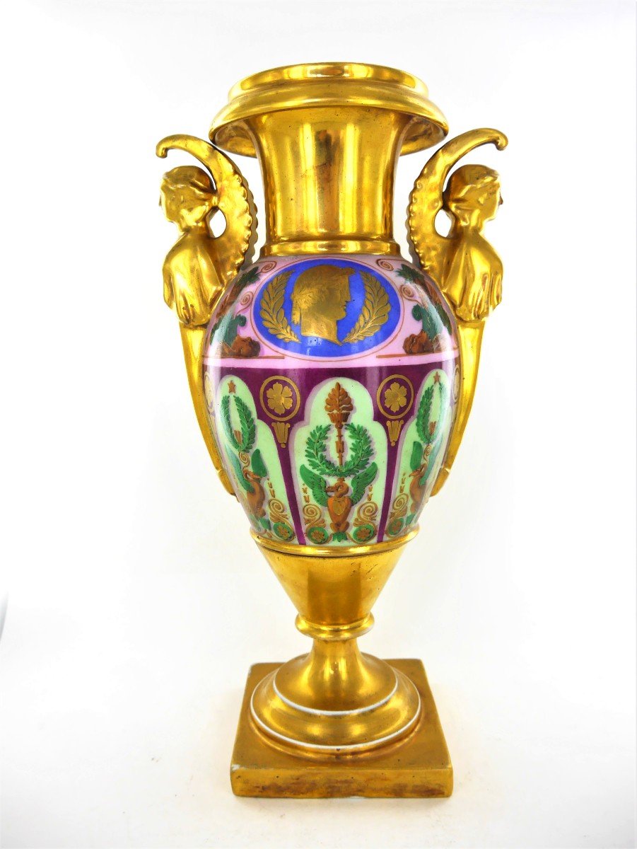 An Empire Vase In Paris Porcelain, Early 19th Century-photo-2