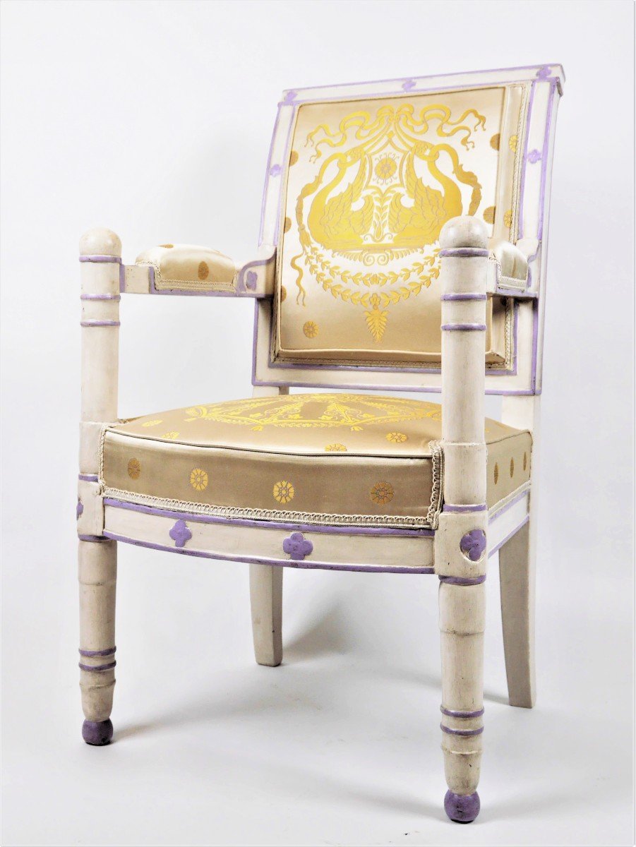 An Empire Armchair From The Château Of Fontainebleau