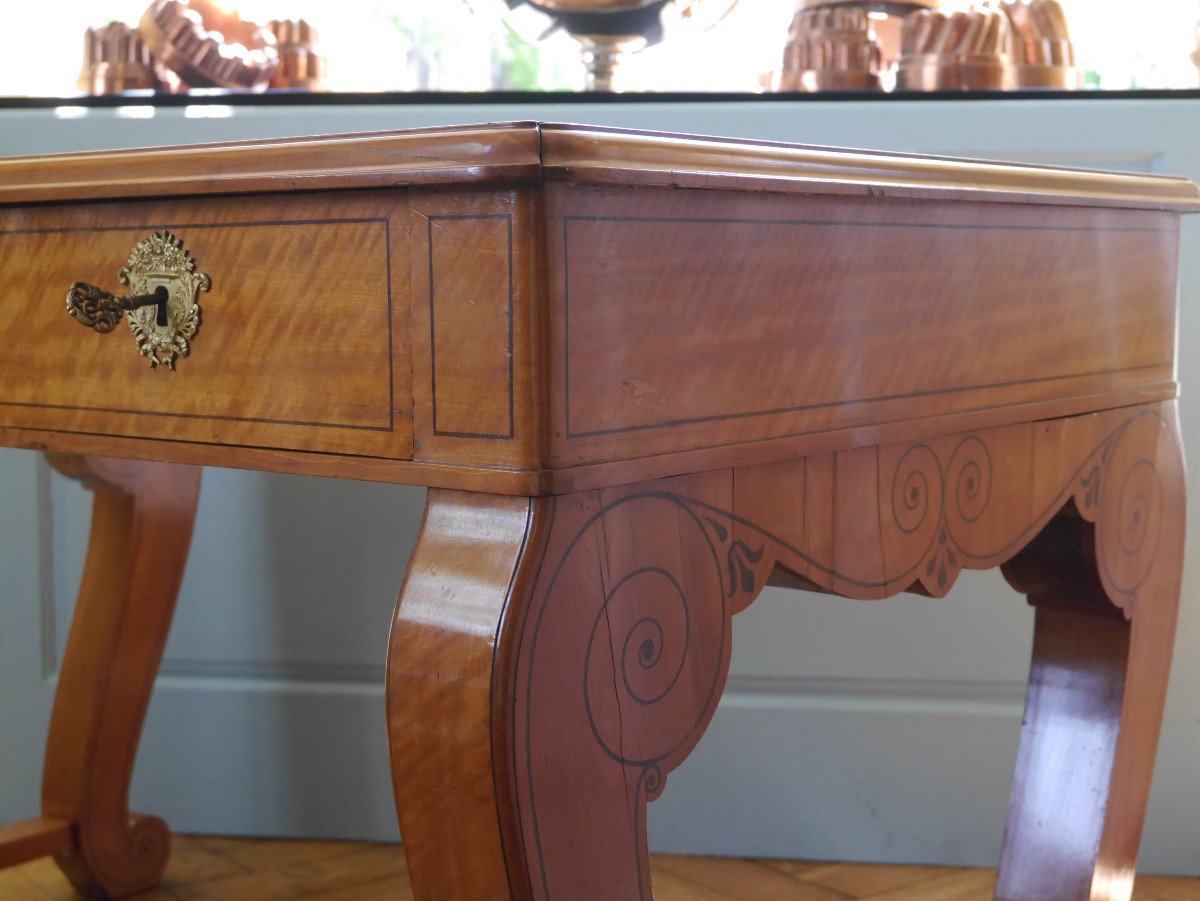 A Charles X Period Flat Desk, 19th Century-photo-3