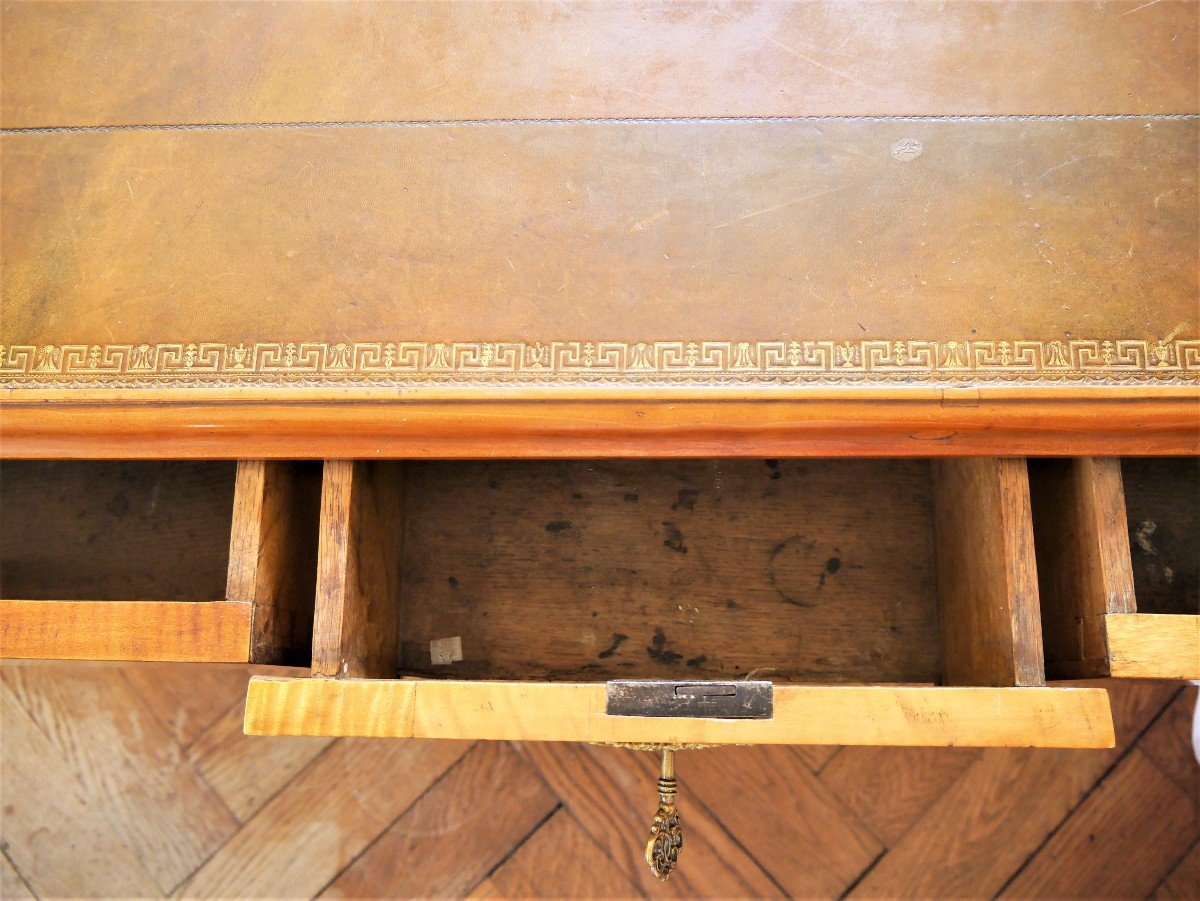 A Charles X Period Flat Desk, 19th Century-photo-2