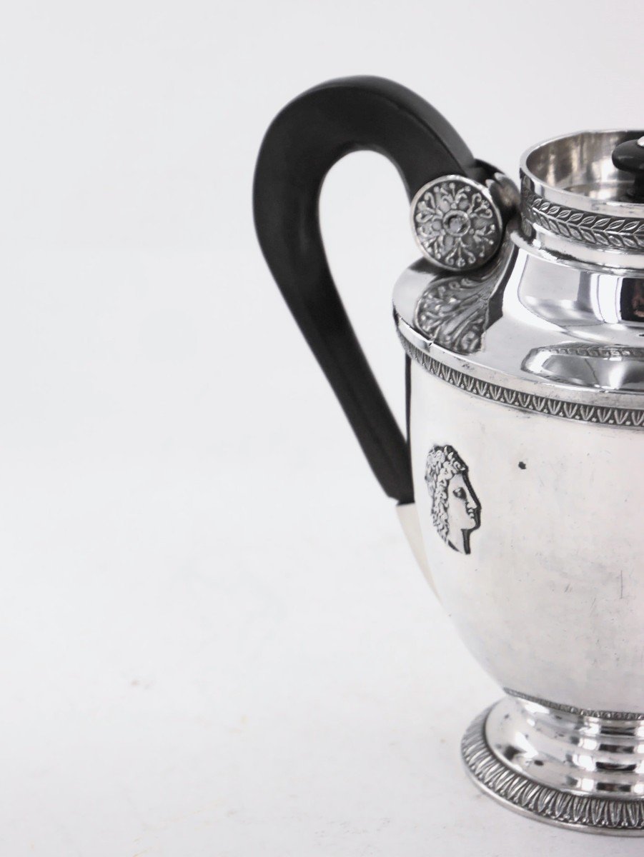 An Empire Period Silver Teapot, Early 19th Century-photo-3