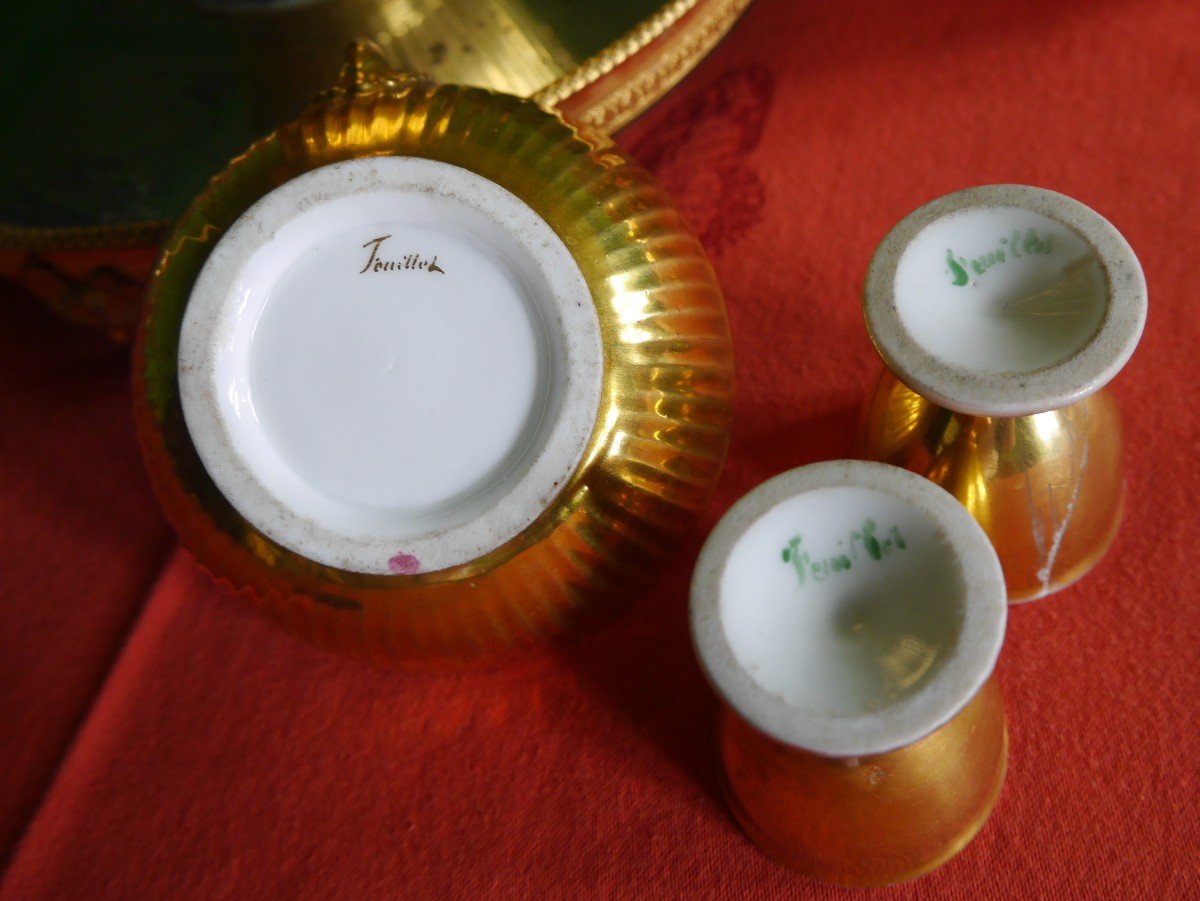 An Empire Style Porcelain Coffee Service, Feuillet Manufacture, Early 19th Century-photo-2