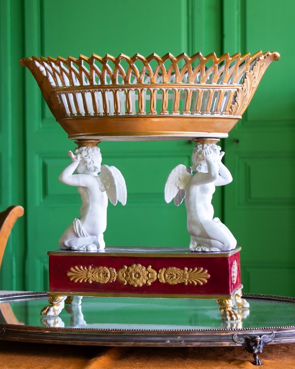 A Paris Porcelain And Biscuit Centerpiece, Early 19th Century-photo-1