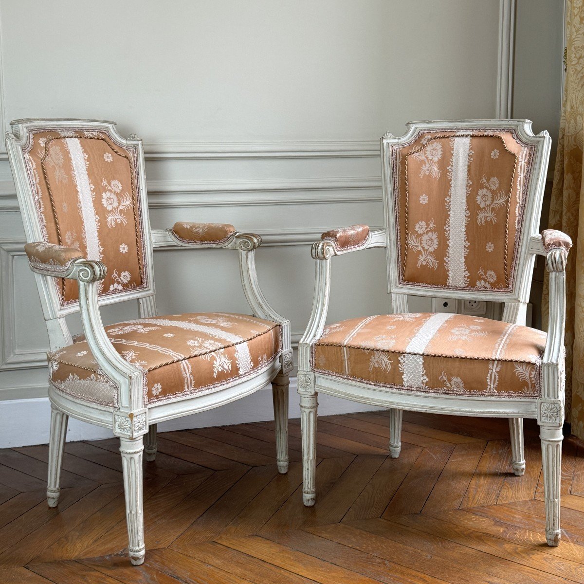 Pair Of Louis XVI Period Cabriolet Armchairs By Avisse