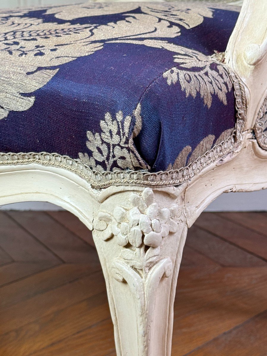 Fauteuil à La Reine d'époque Louis XV Par Falconnet-photo-4