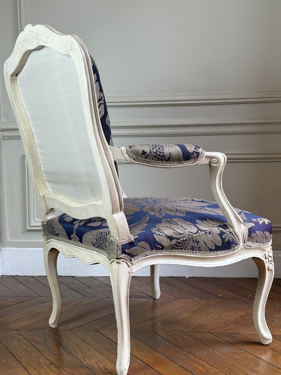 Fauteuil à La Reine d'époque Louis XV Par Falconnet-photo-6