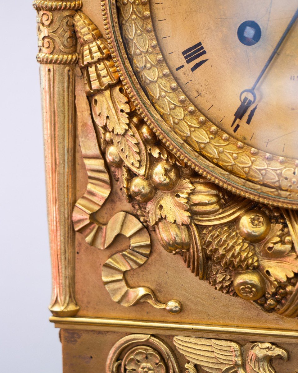 A Large Empire Style Borne Clock, Early 19th Century-photo-4