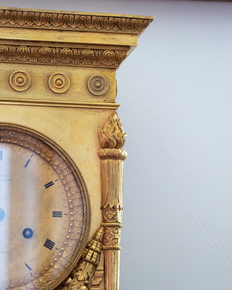 A Large Empire Style Borne Clock, Early 19th Century-photo-6