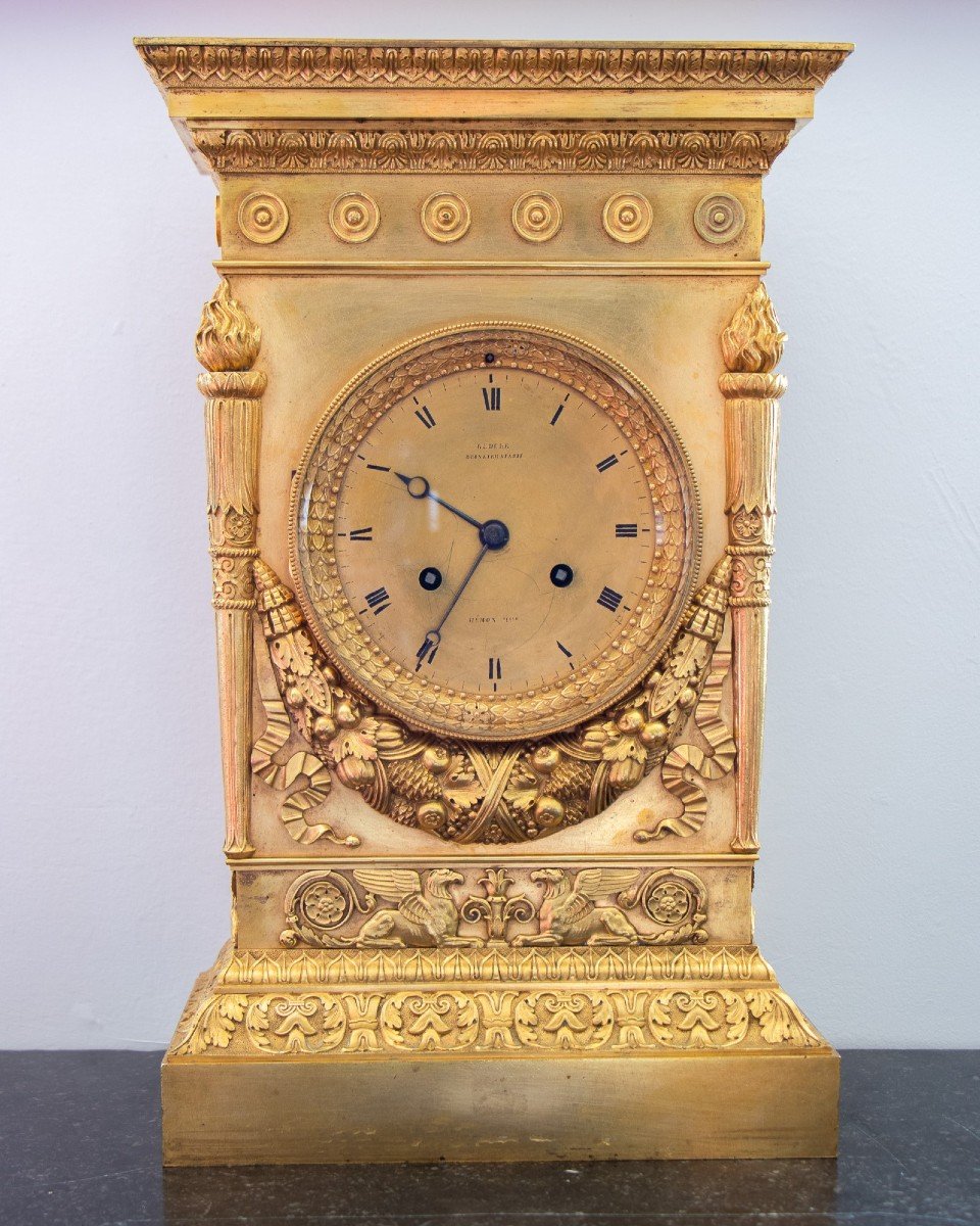 A Large Empire Style Borne Clock, Early 19th Century