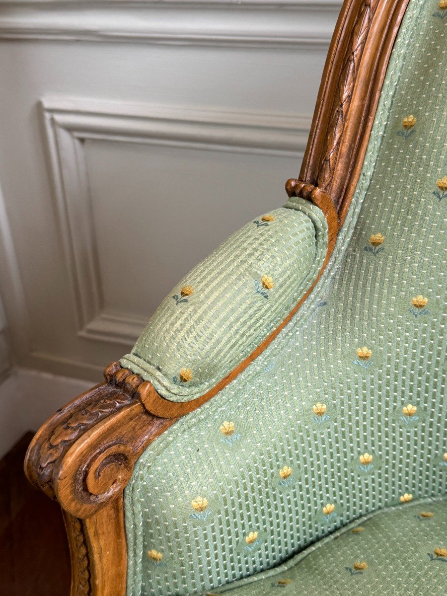 Bergère Louis XVI Estampillée De Chevigny, XVIIIe-photo-4