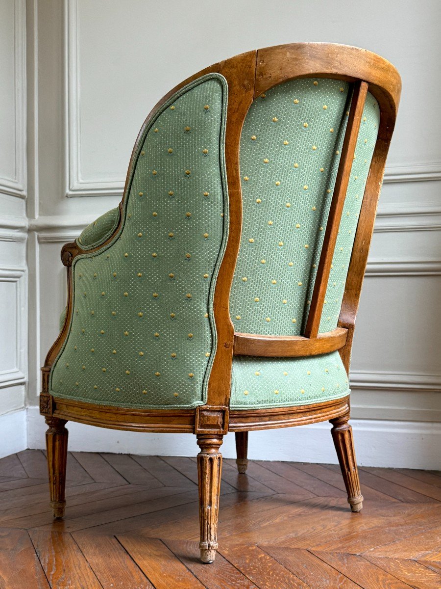 Bergère Louis XVI Estampillée De Chevigny, XVIIIe-photo-2