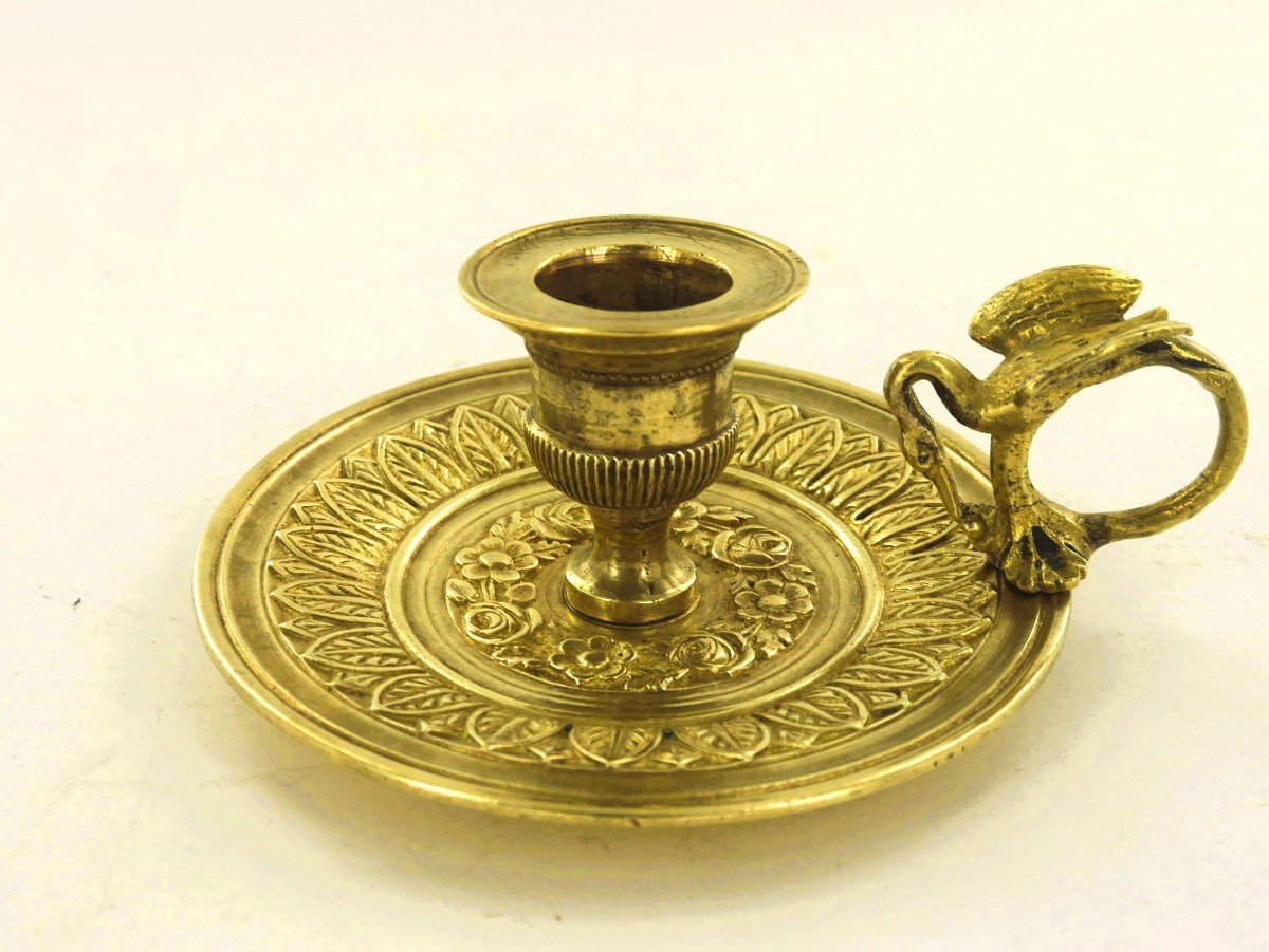 A 19th Century Gilt Bronze Hand Candle Holder