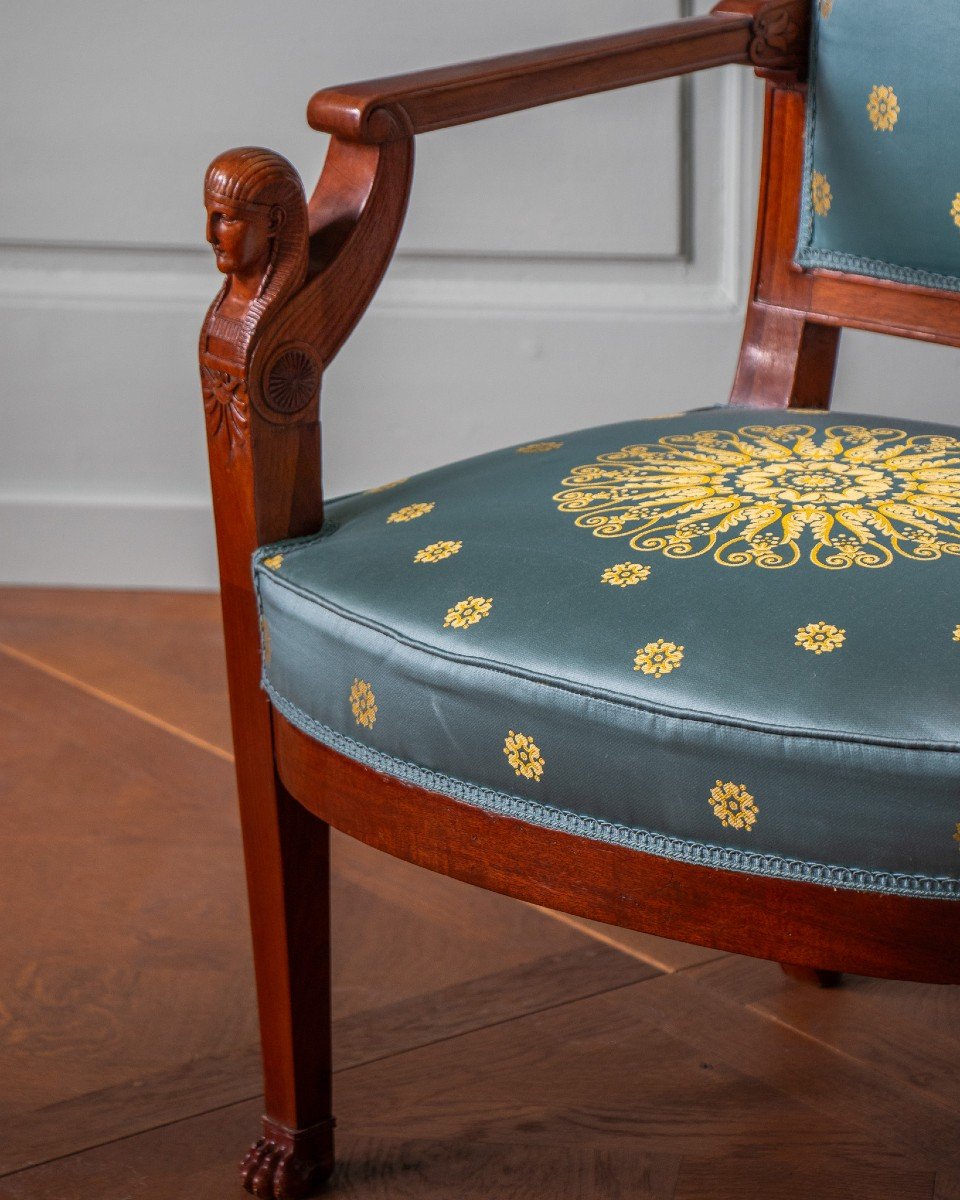 Fauteuil Empire Par Jacob Pour Elisa Bonaparte provenant du Château de Fontainebleau-photo-3