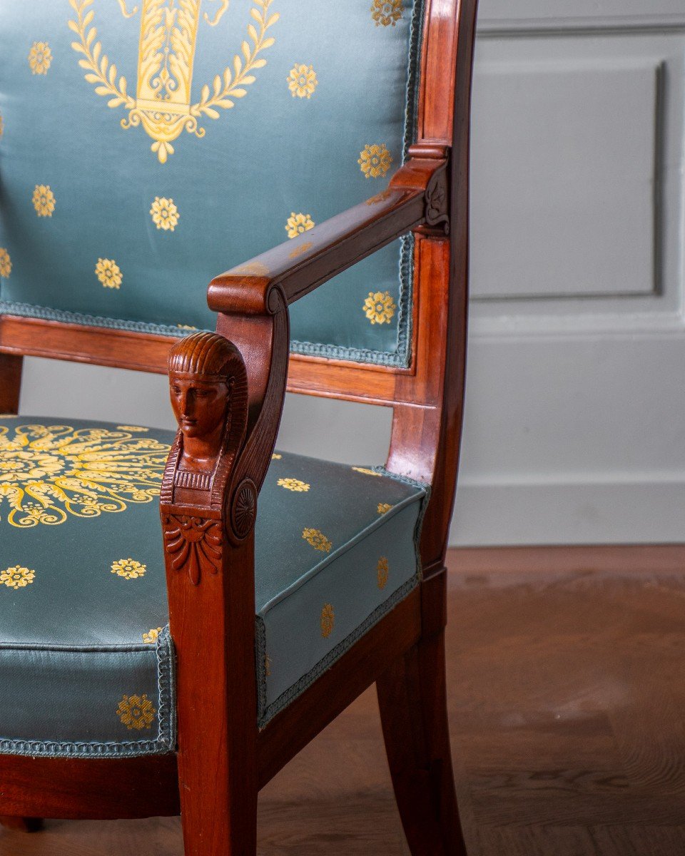 Fauteuil Empire Par Jacob Pour Elisa Bonaparte provenant du Château de Fontainebleau-photo-4