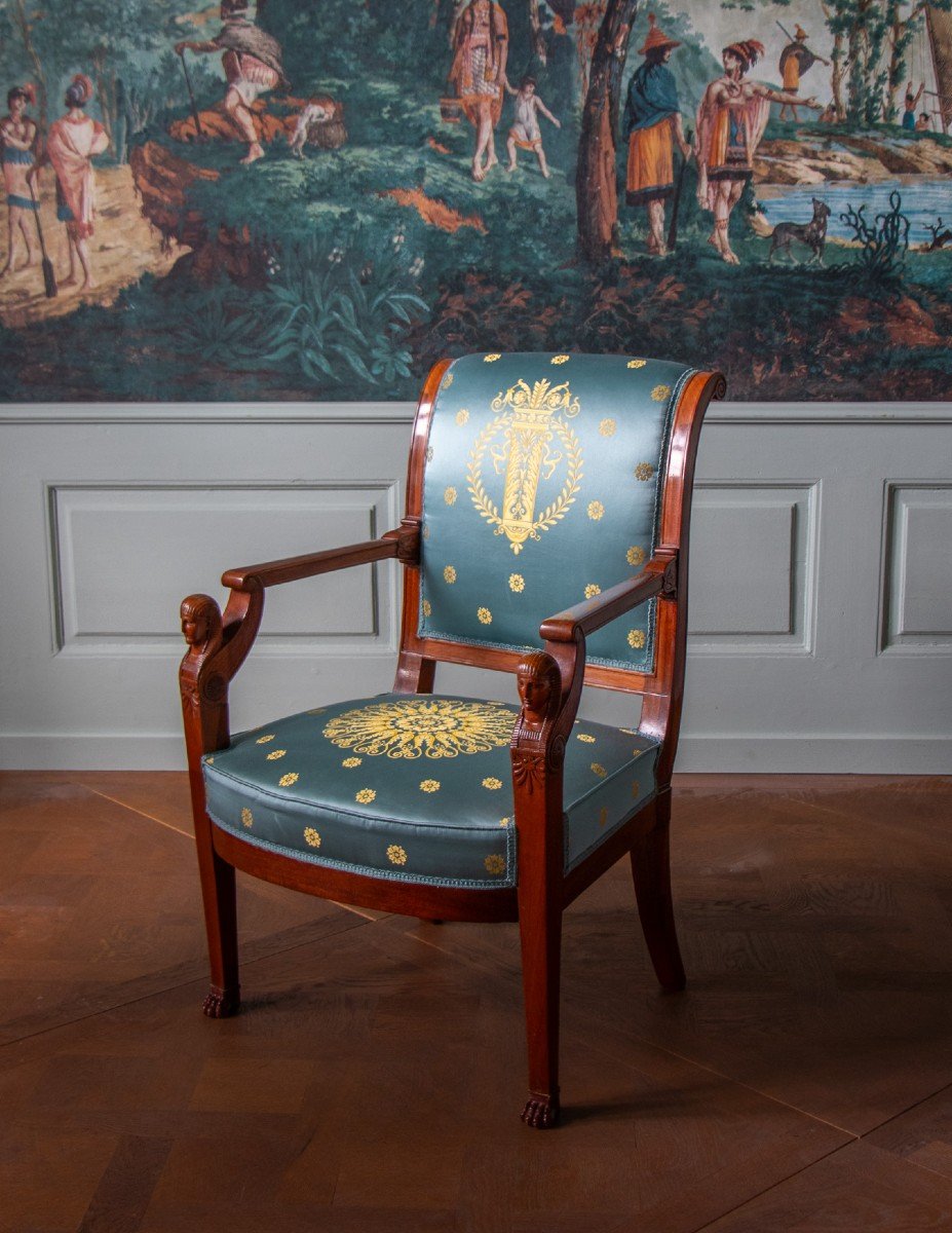 Fauteuil Empire Par Jacob Pour Elisa Bonaparte provenant du Château de Fontainebleau