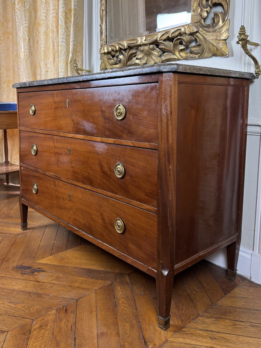 Commode Louis XVI En Acajou Par Montigny, XVIIIe-photo-3