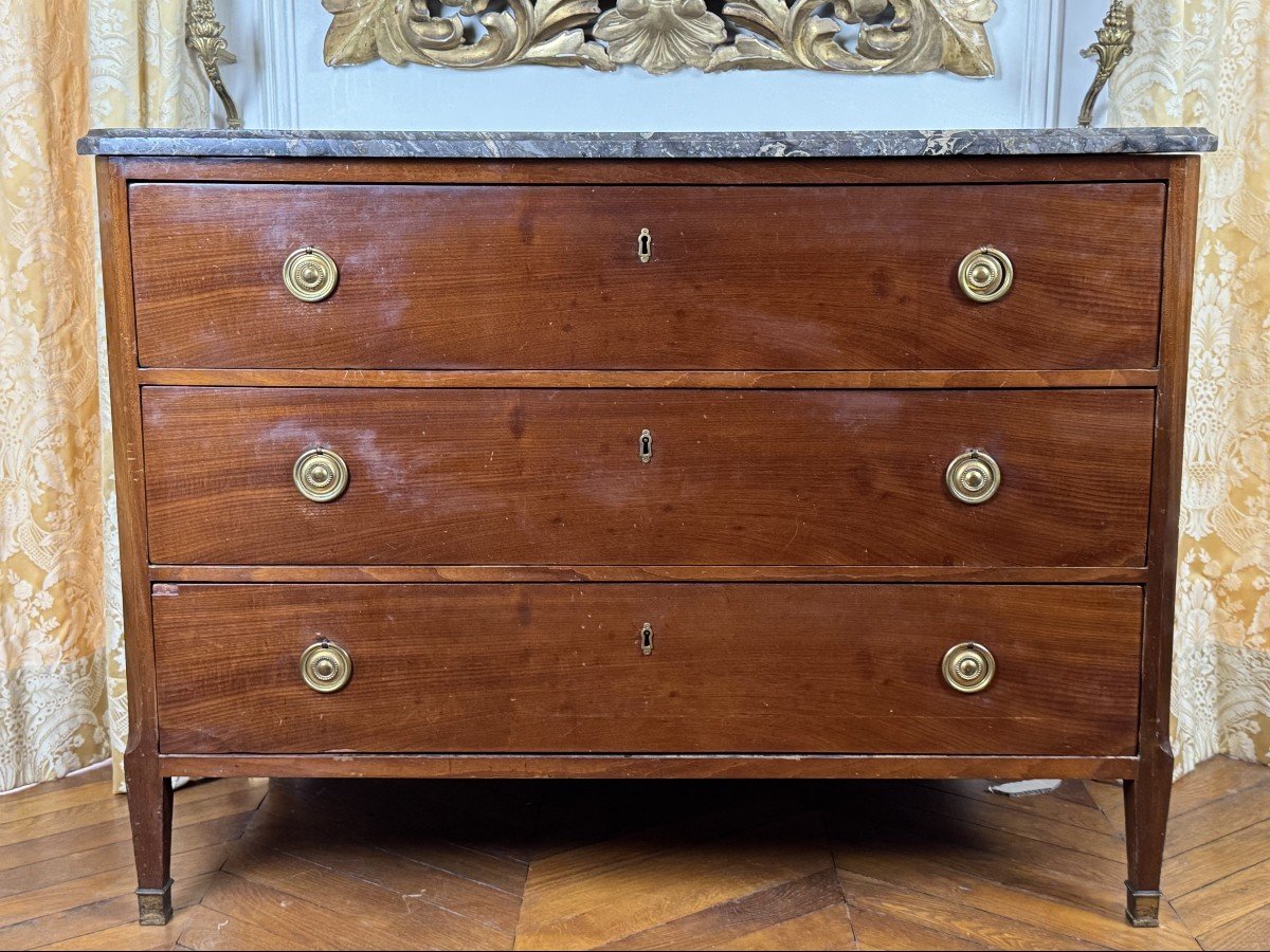 Commode Louis XVI En Acajou Par Montigny, XVIIIe