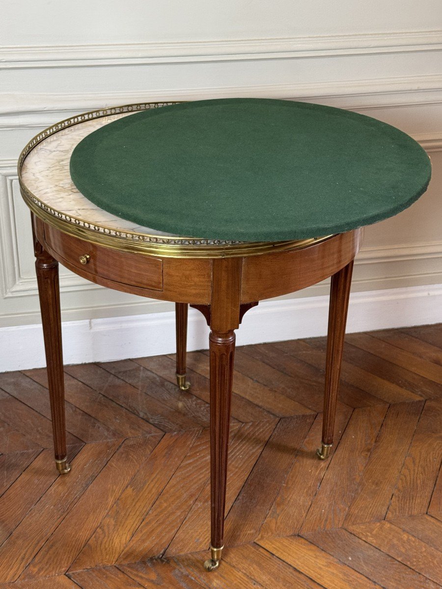 Table Bouillotte d'époque Louis XVI Avec Son Bouchon, XVIIIe-photo-4