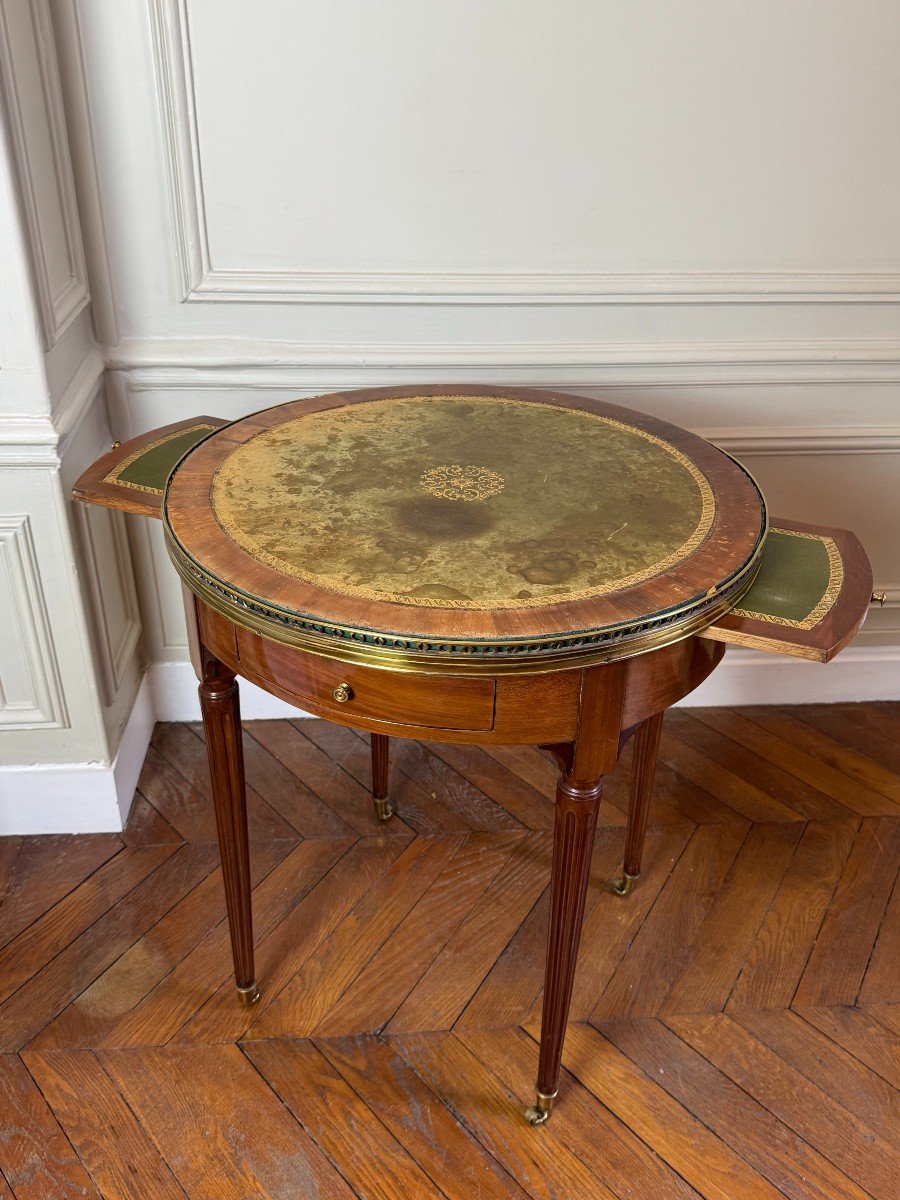 Table Bouillotte d'époque Louis XVI Avec Son Bouchon, XVIIIe-photo-2