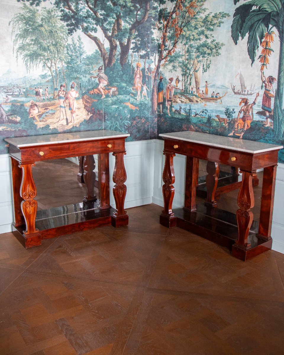 A Pair Of Empire Period Consoles By Jacob