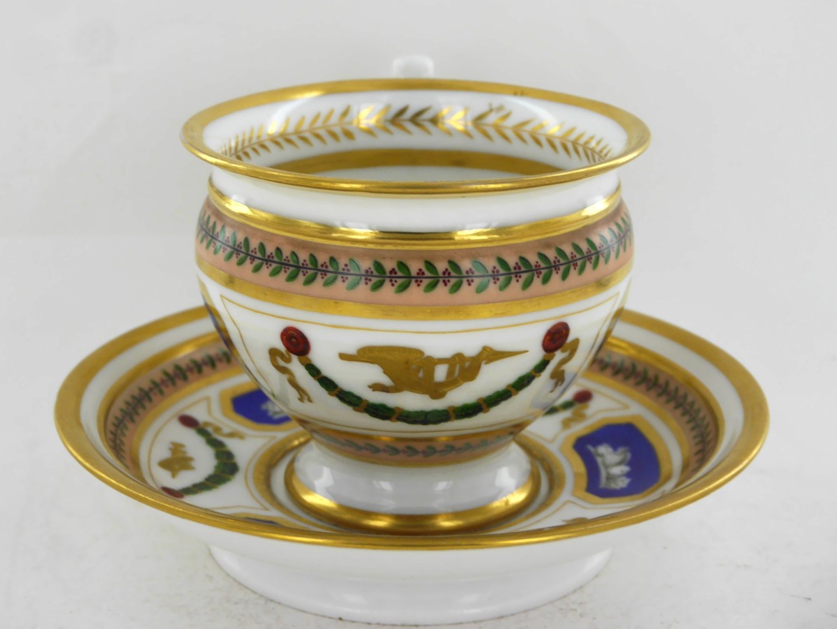 Paris Porcelain Chocolate Cup, Early 19th Century-photo-2