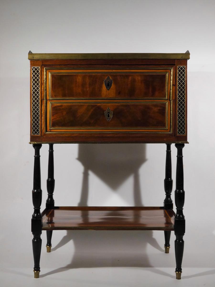 Chiffonière En Acajou d'époque Directoire, Fin XVIIIe Siècle-photo-2