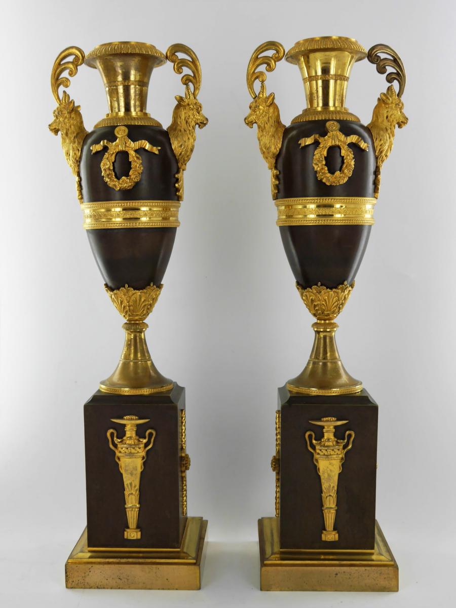 Paire De Cassolettes Louis XVI - Directoire, XVIIIe Siècle